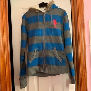 Junior’s U.S. Polo Assn. Fur Hooded Jacket